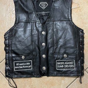 Genuine buffalo leather vest size M/L